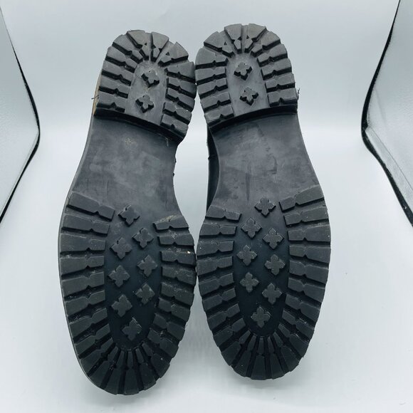 Crevo Boots Mens Size 12 Black Leather Slip On Zipper Hawson Chelsea Heeled Shoe - Picture 9 of 11